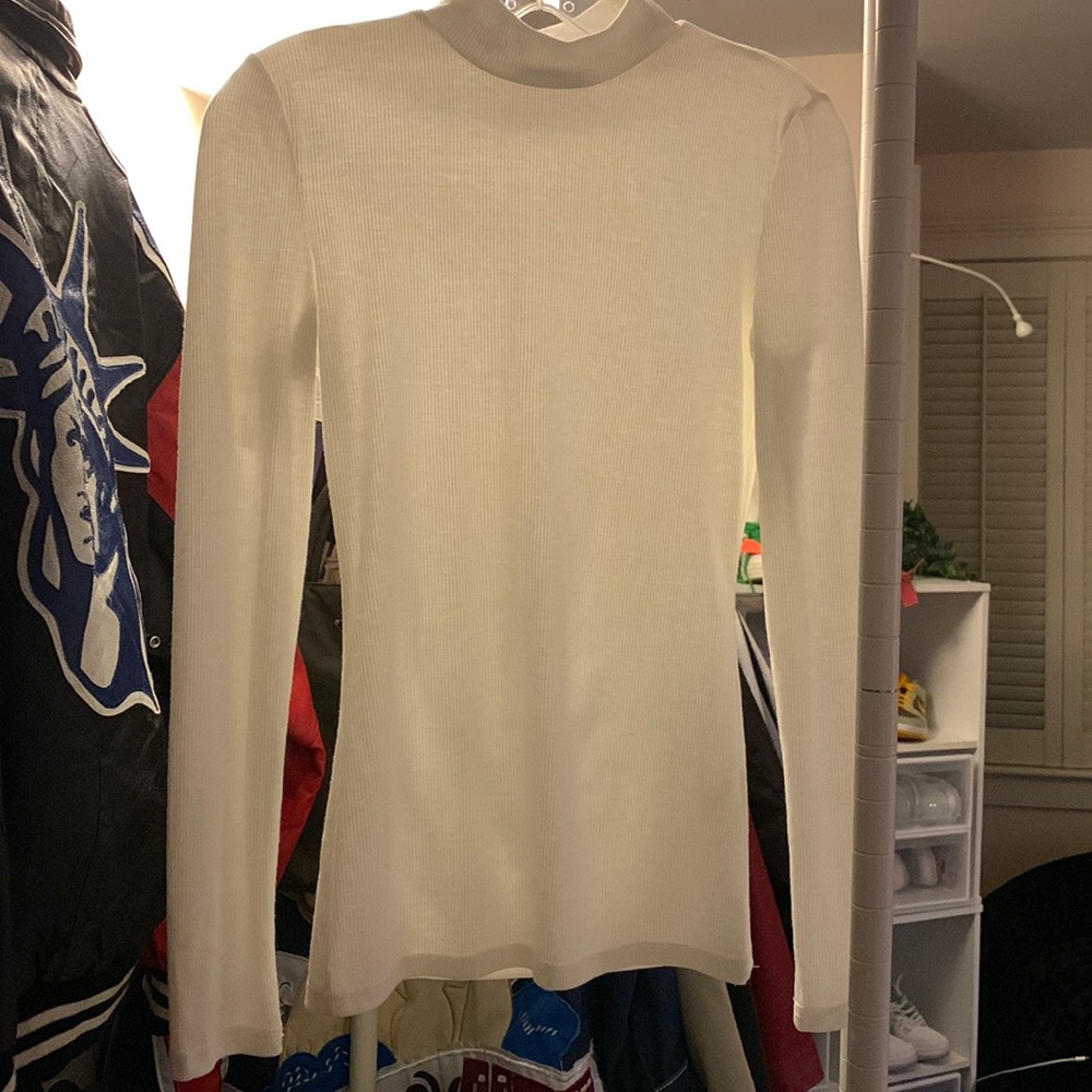NWOT ripped white turtle neck